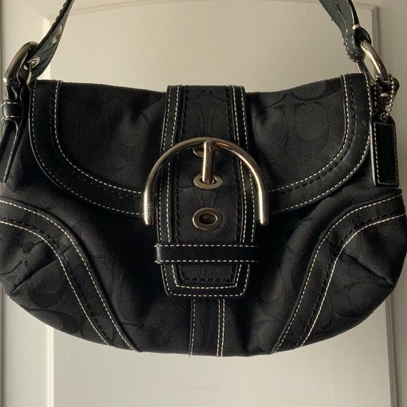 Coach Handbags - Coach Black Monogram Handbag H0651-10296